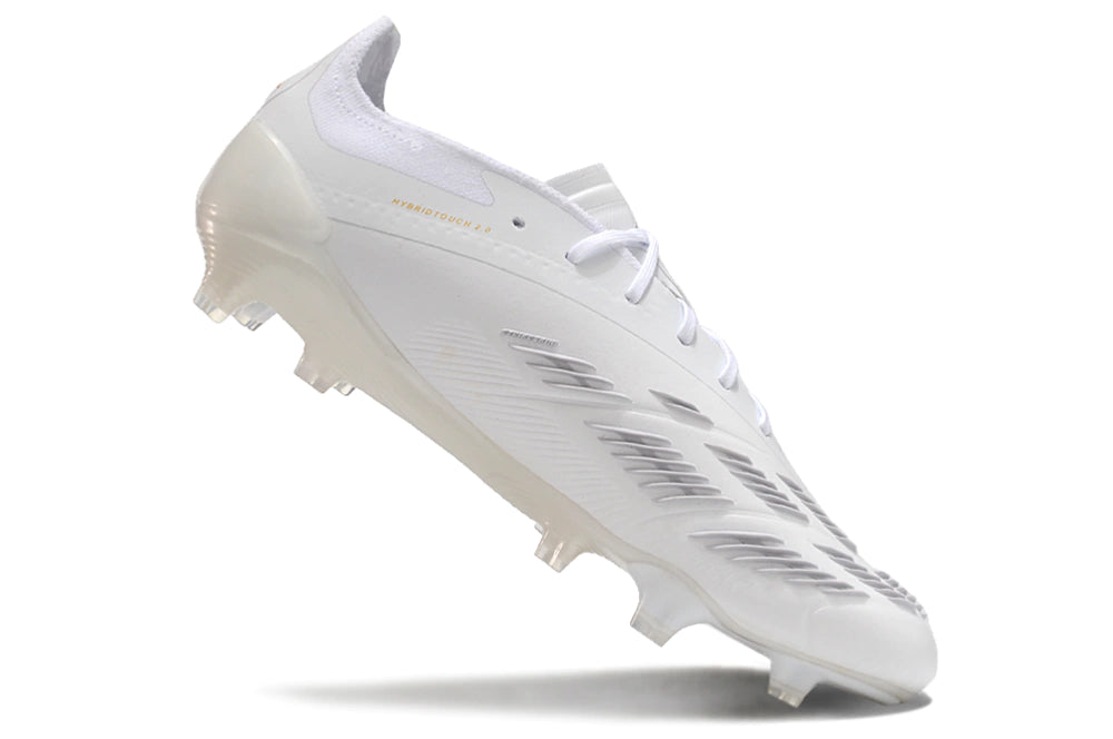Chuteira Adidas Predator Elite Campo FG - Branco/Dourado