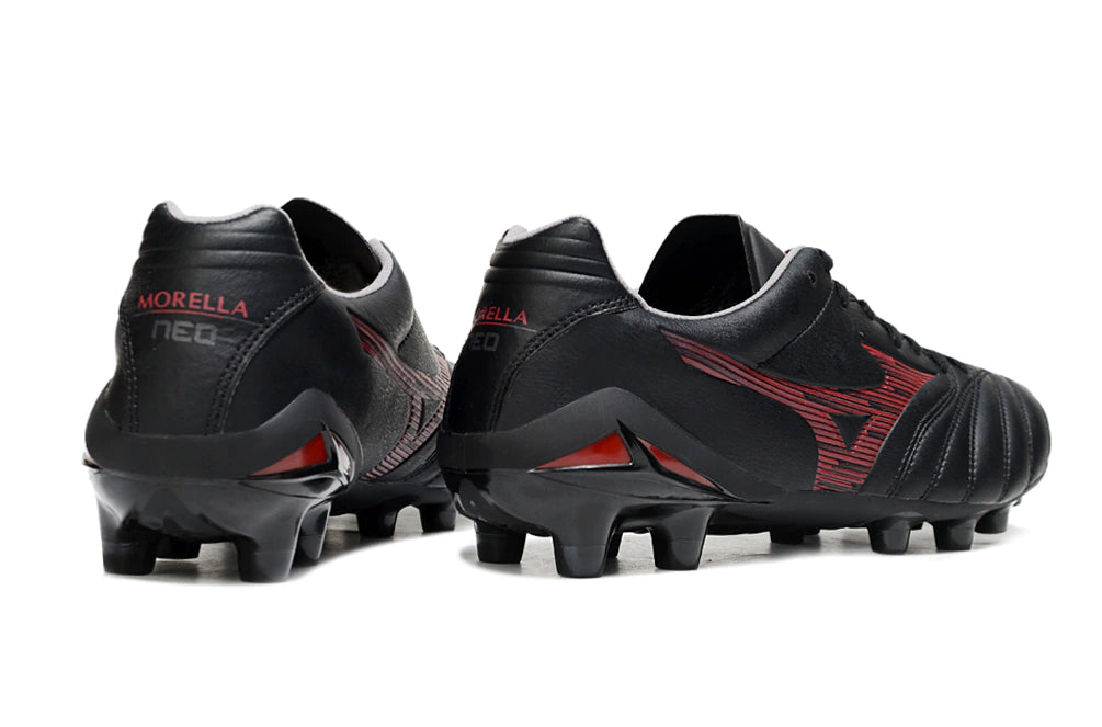 Chuteira Mizuno Morelia Neo 4 Campo - Preto/Vermelho