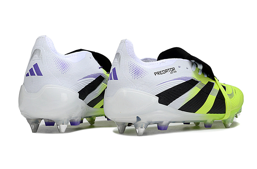 Chuteira Adidas Predator 25 Elite Tongue SG - Branco/Verde