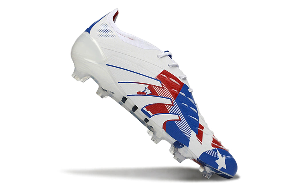 Chuteira Adidas Predator Elite 25 Campo FG - Branco/azul