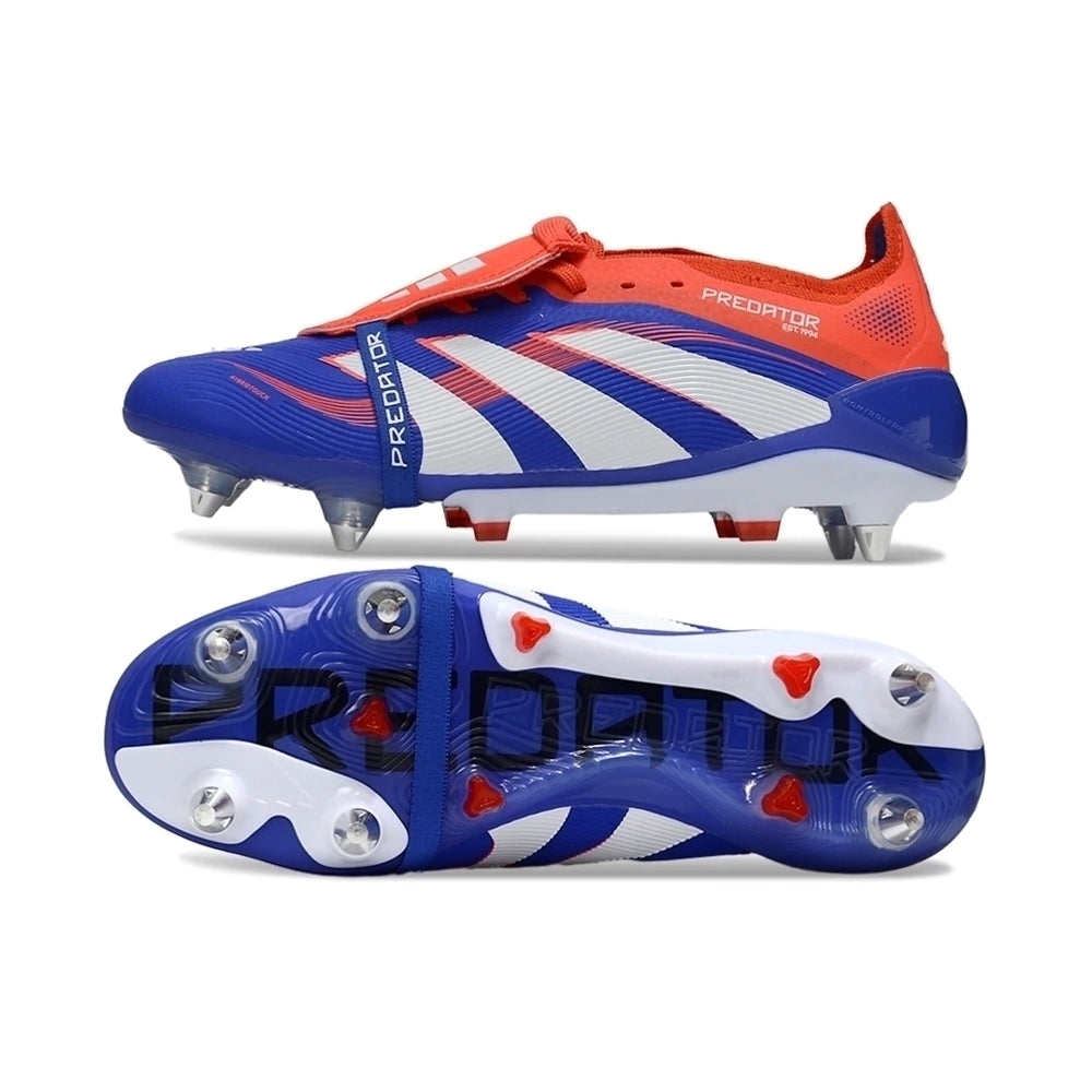 Chuteira Adidas Predator 25 Elite Tongue SG - Azul/Amarelo