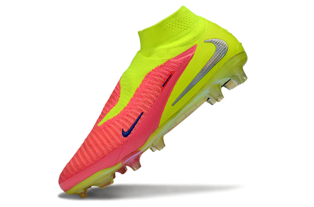 Chuteira Nike Phantom 6 Elite Botinha Campo - Verde/Rosa