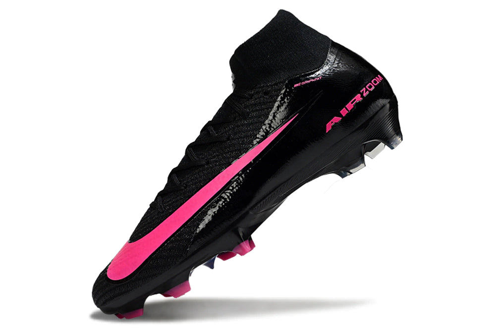 Chuteira Nike Air Zoom Mercurial Superfly 10 Elite Campo - Preto/Rosa
