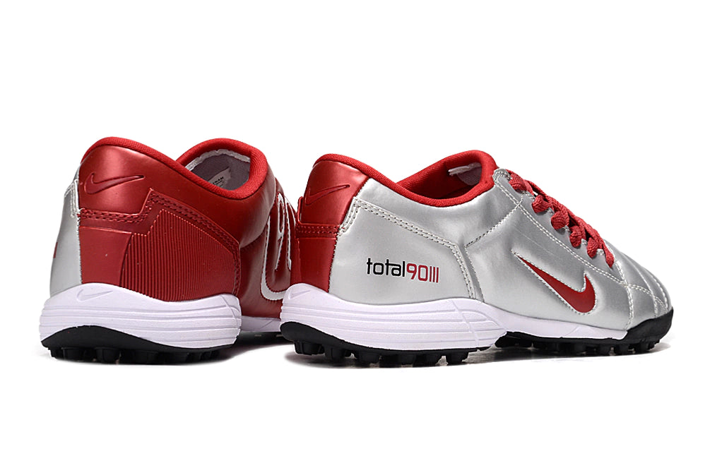 Chuteira Nike Total 90 Society - Prata/Vermelho