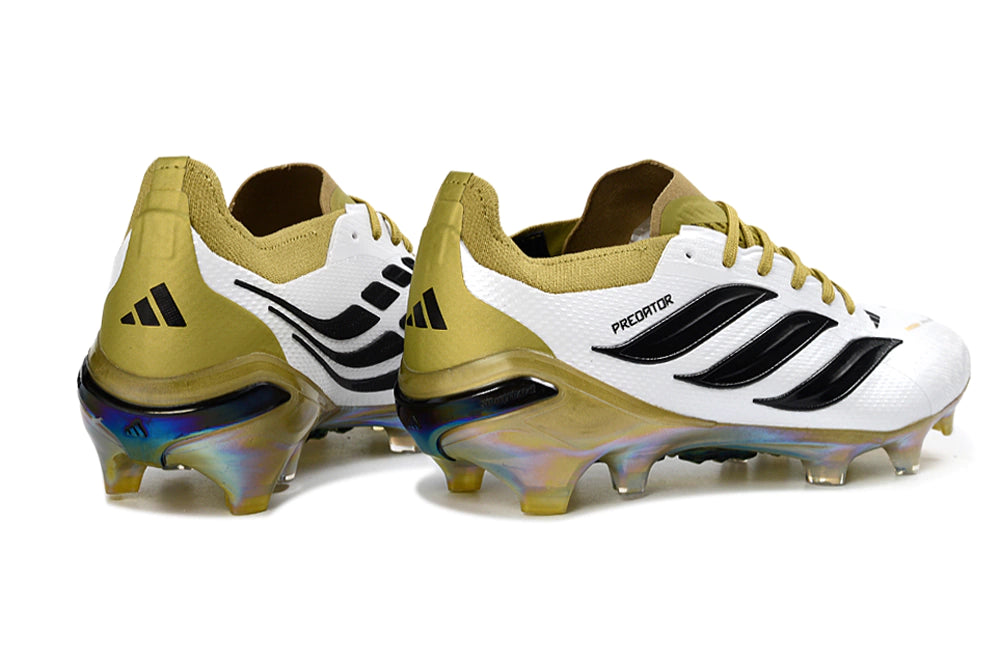 Chuteira Adidas Predator Elite 26 Campo FG - Branco/Dourado