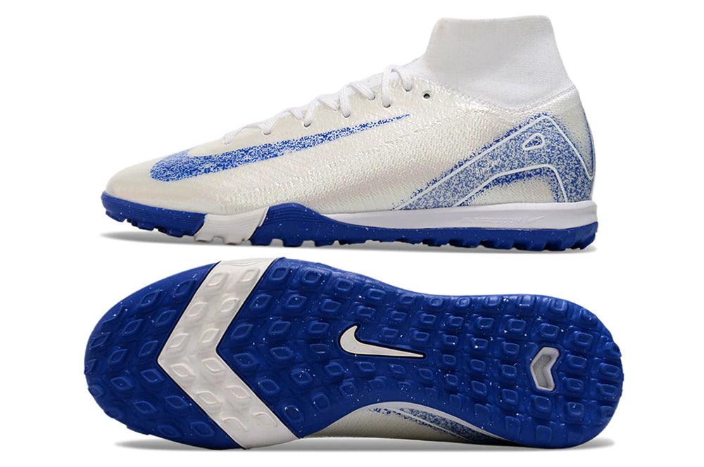 Chuteira Nike Mercurial Superfly 10 Elite Society - Branco/Azul