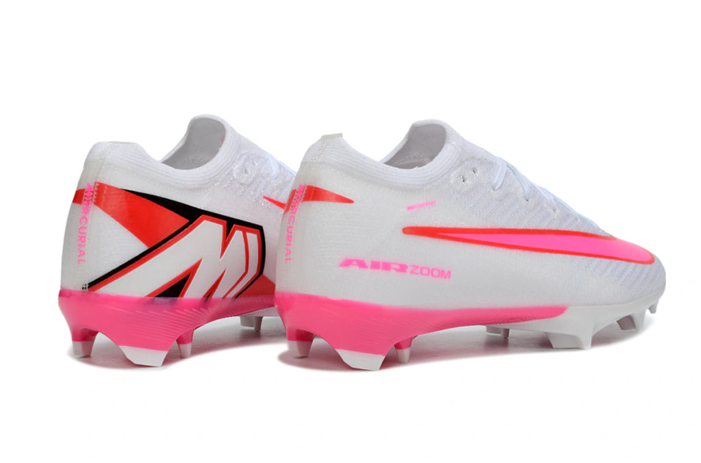 Chuteira Nike Air Zoom Mercurial Vapor 16 Elite FG - Branco/Rosa