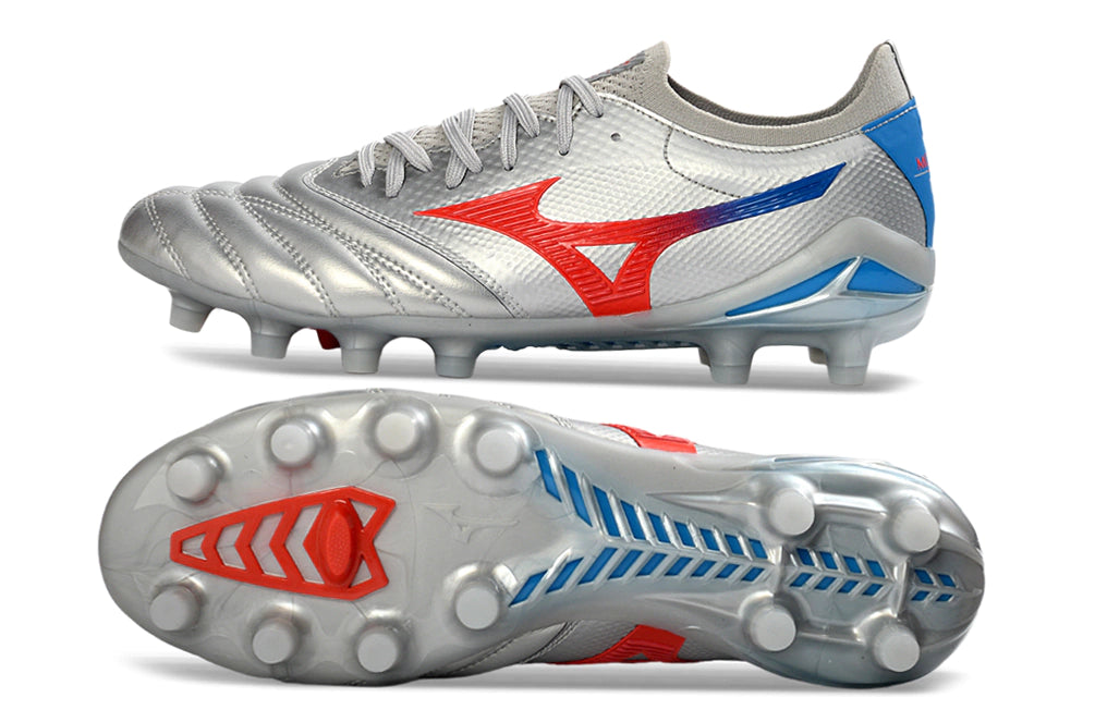 Chuteira Mizuno Morelia Neo 4 Campo - Prata