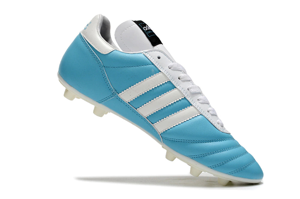 Chuteira Adidas Mundial Campo FG - Azul/Branco