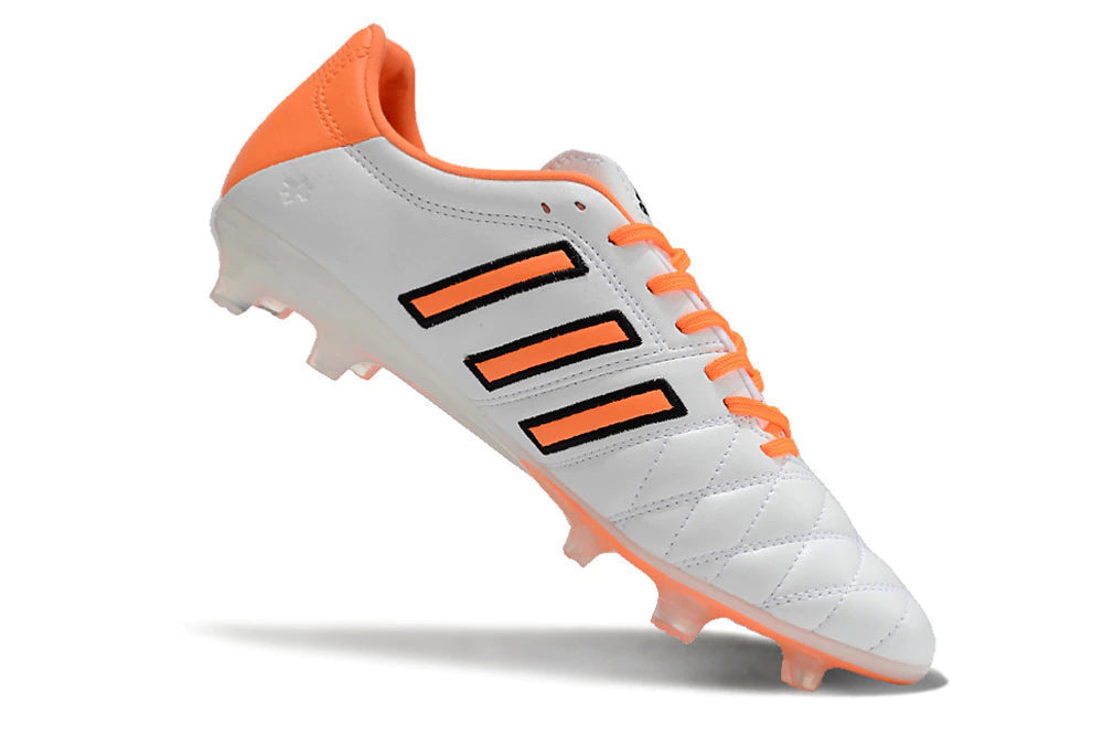 Chuteira Adidas Adipure 11Pro Campo FG - Branco/Laranja