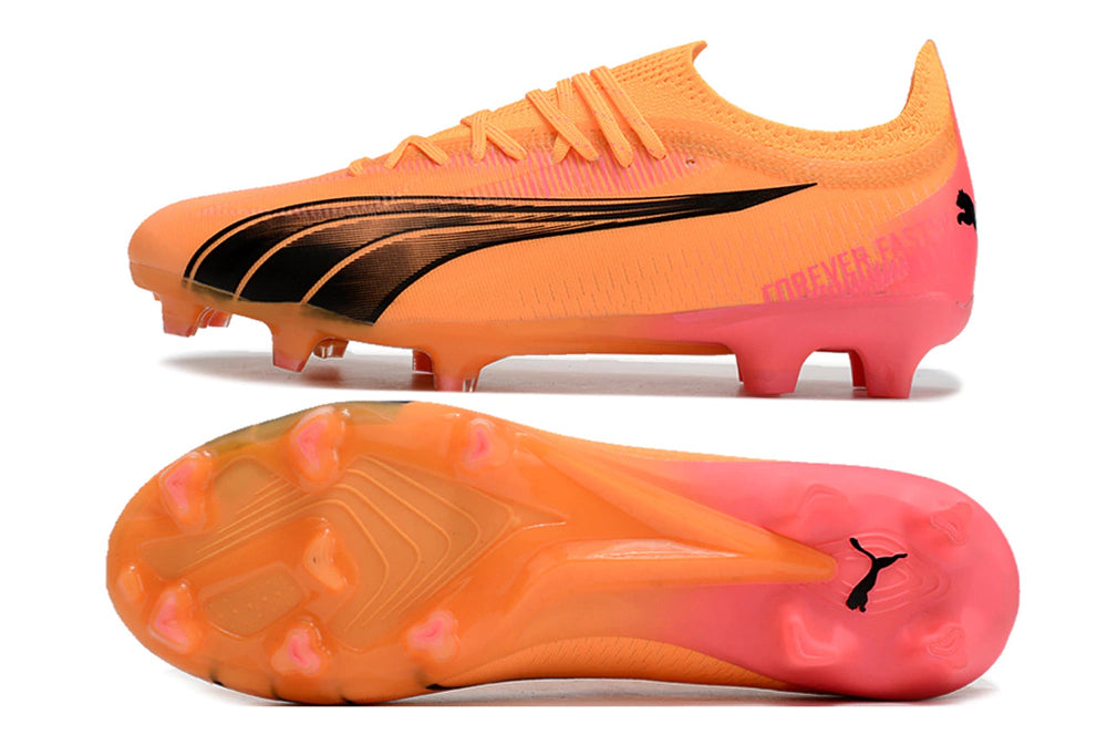 Chuteira Puma Ultra Ultimate Campo FG - Laranja/Preto
