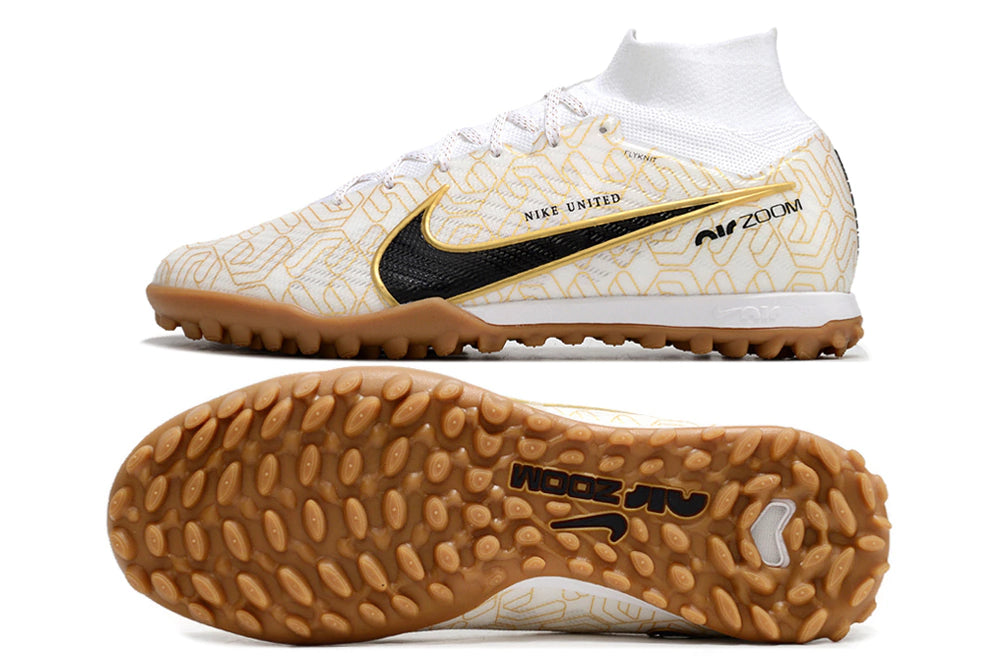 Chuteira Nike Mercurial Superfly 9 Elite Society "United Golden"