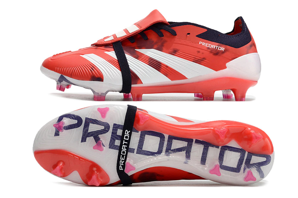 Chuteira Adidas Predstrike Elite Campo - Vermelho/Branco + Brinde
