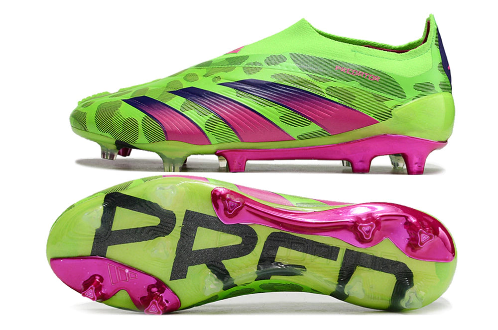 Chuteira Adidas Predstrike Elite Laceless Campo - Verde/Rosa