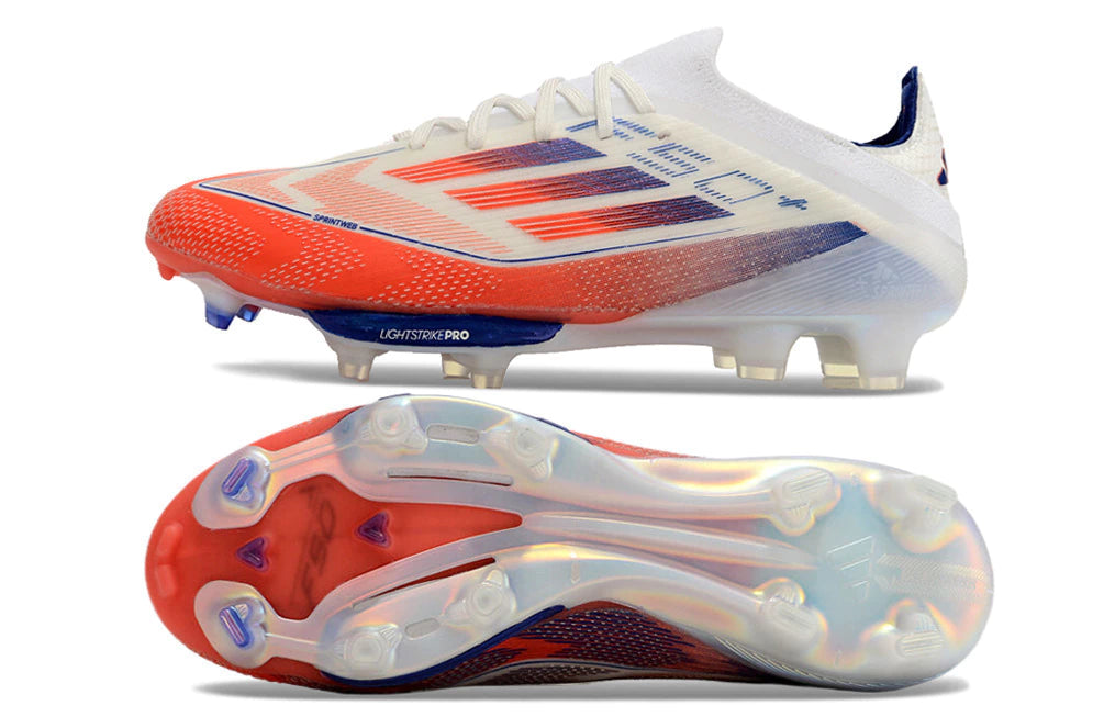 Chuteira Adidas F50.1 Elite Campo - Branco/Laranja