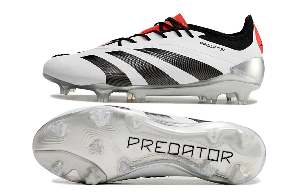 Chuteira Adidas Predator Elite Campo FG - Branco/Preto