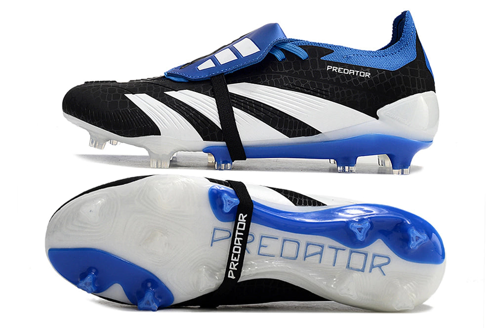 Chuteira Adidas Predstrike Elite Campo - Preto/Azul