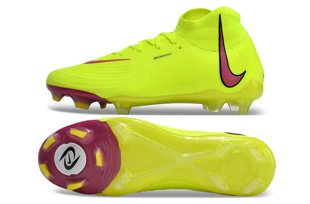 Chuteira Nike Campo Phantom Luna Elite Campo FG - Amarelo/Rosa