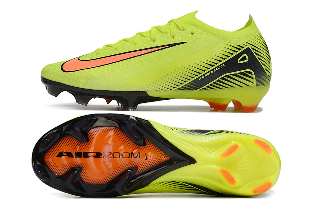 Chuteira Nike Air Zoom Mercurial Vapor 16 Elite FG - Verde/Laranja