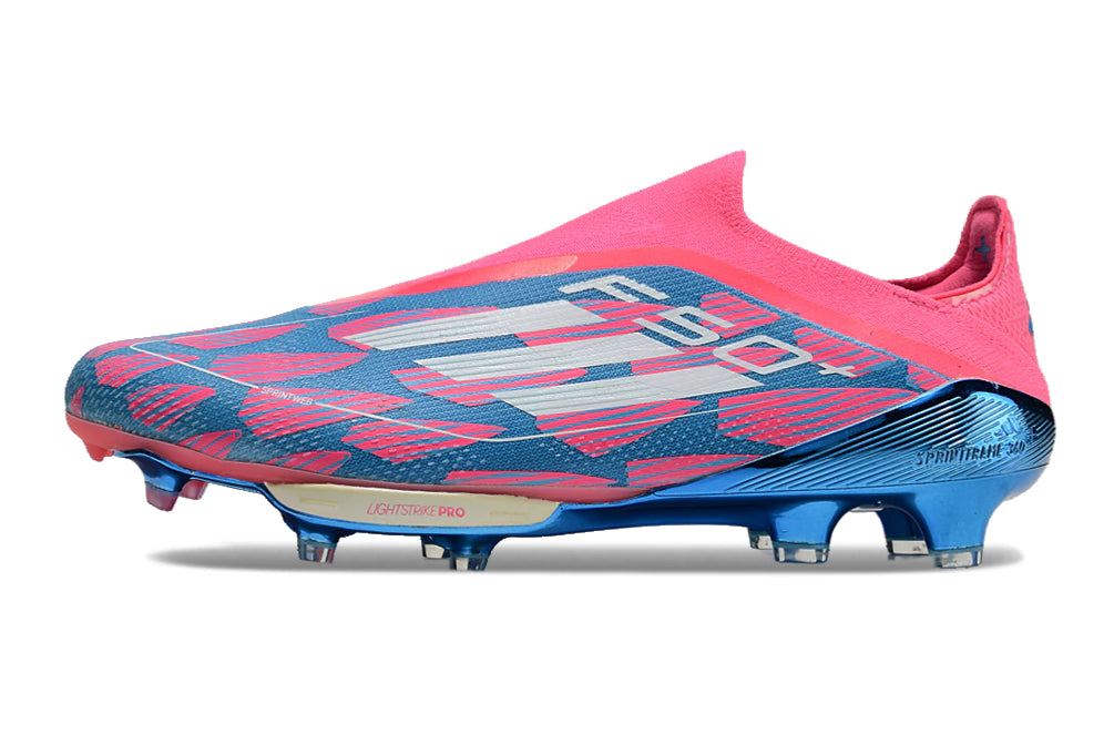Chuteira Adidas F50+ Elite Campo - Rosa/Azul