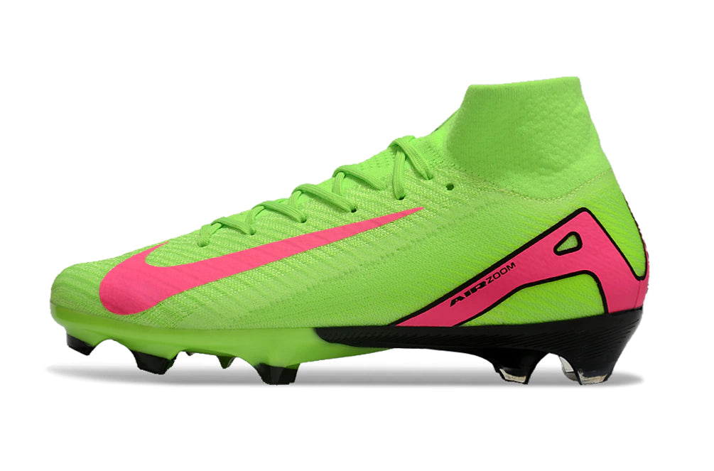 Chuteira Nike Mercurial Superfly 10 Elite Campo - Verde/Preto/Rosa