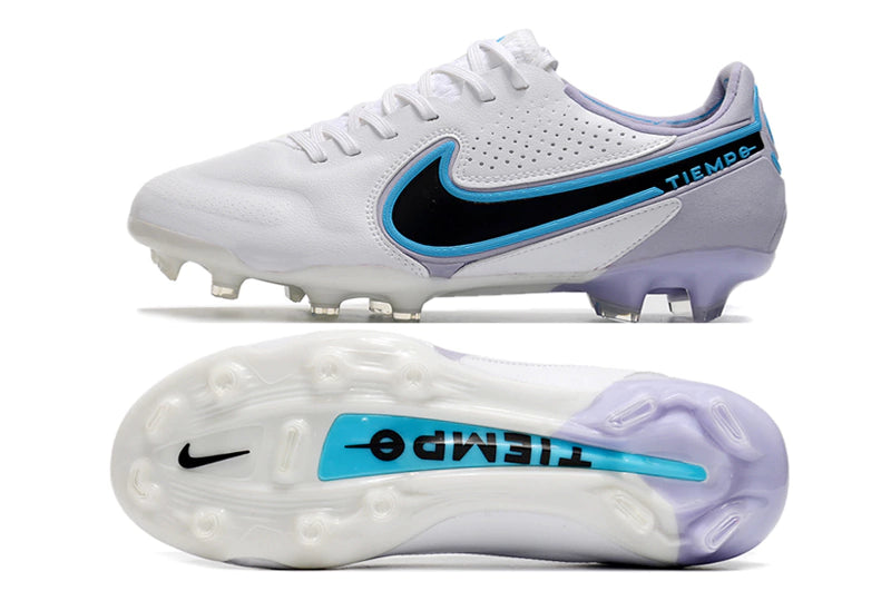 Chuteira Nike Tiempo Legend 9 Elite FG - Branco/Azul