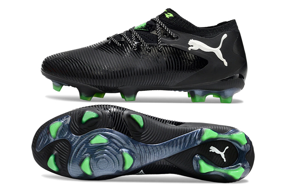 Chuteira Puma Future 8 Ultimate Low Campo FG - Preto/Verde