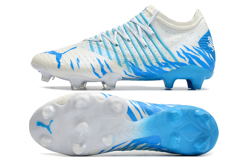 Chuteira Puma Future Z 1.4 Campo FG/AG - Branco/Azul