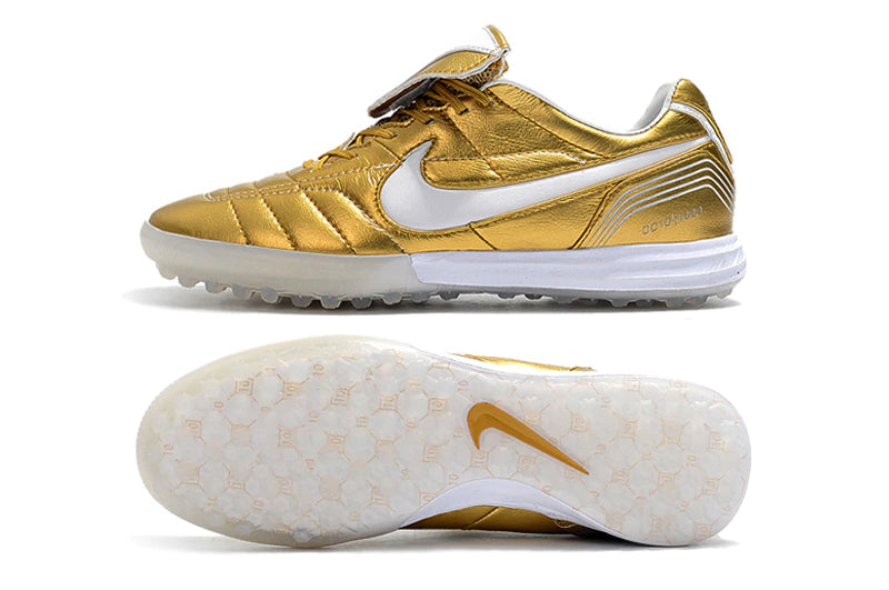 CChuteira Nike Tiempo R10 Society - Dourado