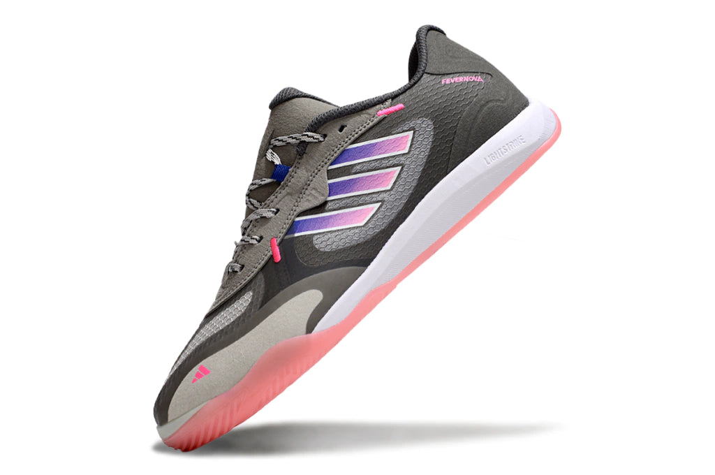 Chuteira Adidas Fevernova Futsal - Cinza/Rosa