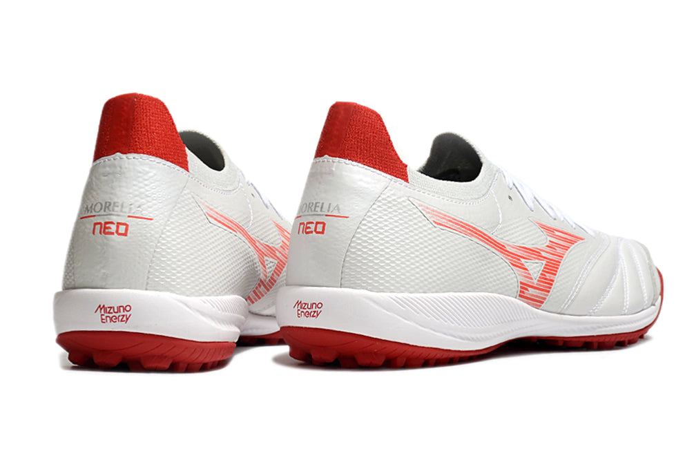 Chuteira Miuzno Morelia Neo Sala β Society - Branco/Vermelho