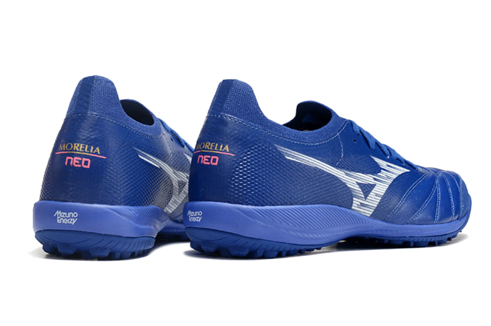 Chuteira Miuzno Morelia Neo Sala β Society - Azul/Branco