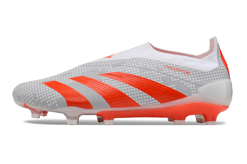 Chuteira Adidas Predstrike Elite Laceless Campo - Branco/Laranja