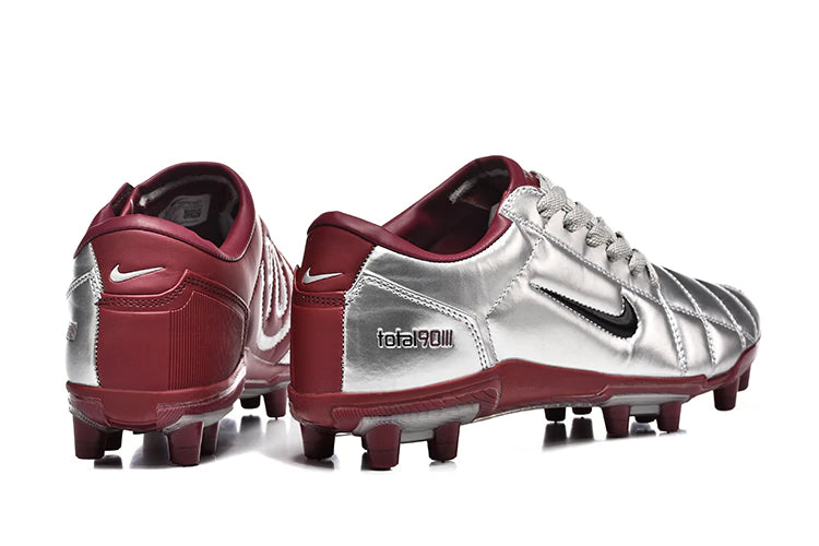 Chuteira Nike Total 90 Campo - Prata/Vermelho