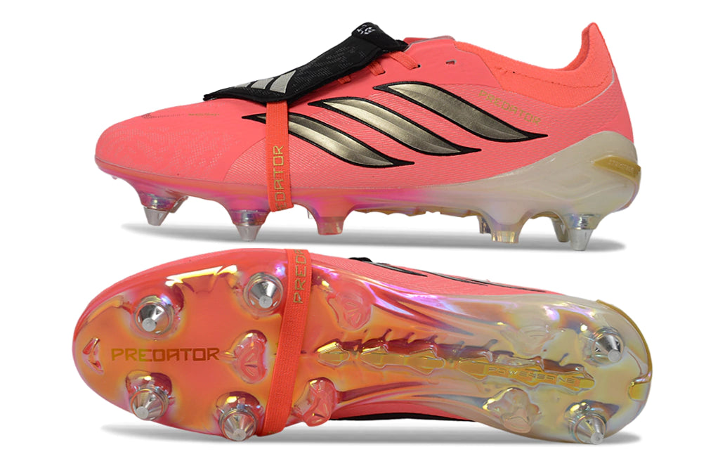 Chuteira Adidas Predator Tongue 26 Elite SG - Rosa