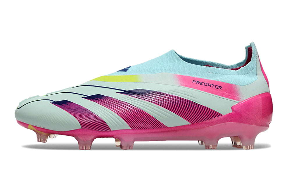 Chuteira Adidas Predstrike Elite Laceless Campo - Azul/Rosa