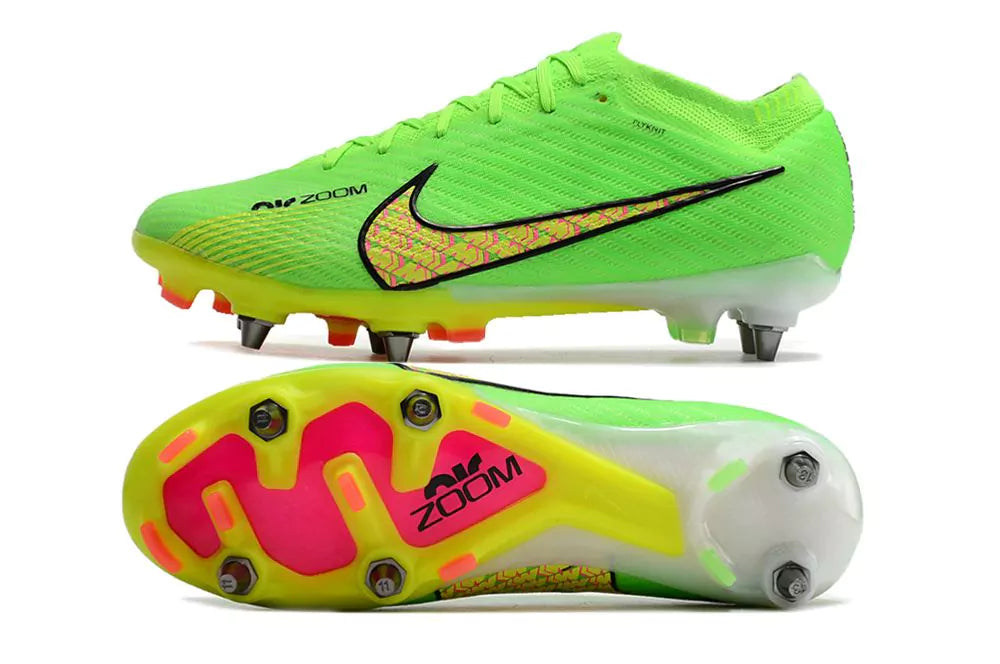 Chuteira Nike Air Zoom Mercurial Vapor 15 Elite SG - Verde/Amarelo