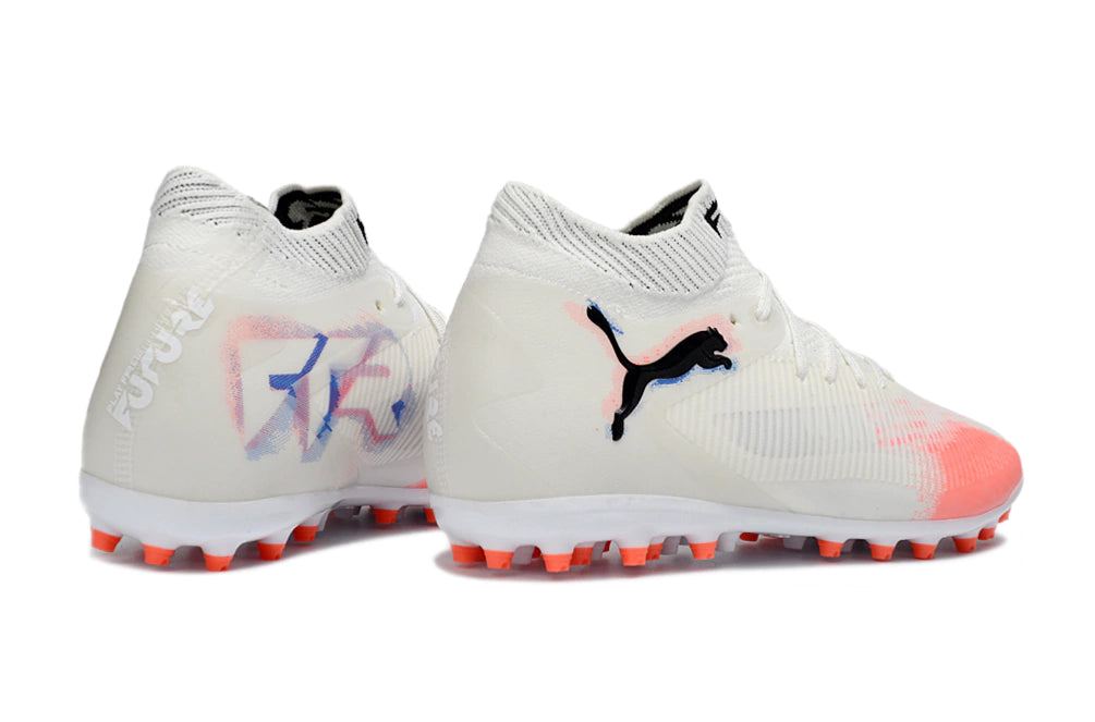 Chuteira Puma Future 8 Match MG - Branco/Laranja