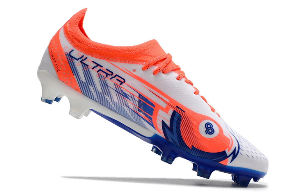 Chuteira Puma Ultra Ultimate Campo FG - Laranja/Azul