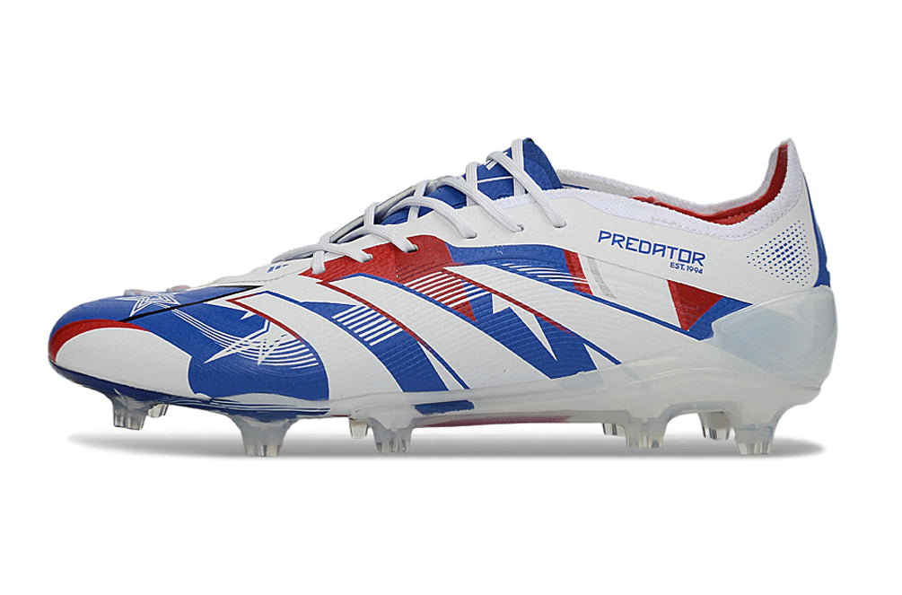 Chuteira Adidas Predator Elite 25 Campo FG - Branco/azul