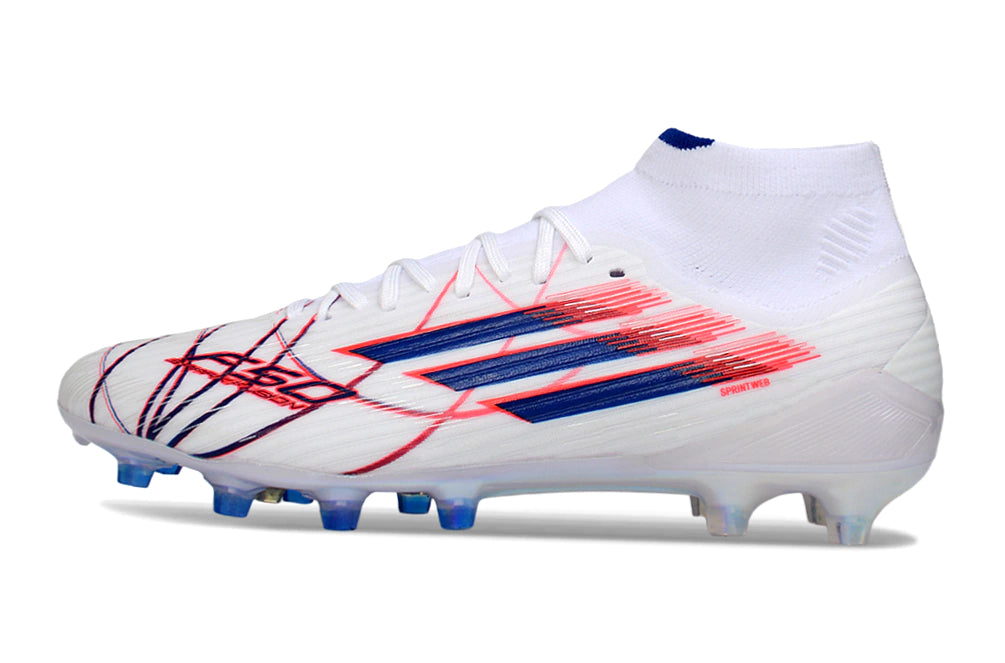 Chuteira Adidas F50 Elite Mid Campo - Branco/Vermelho