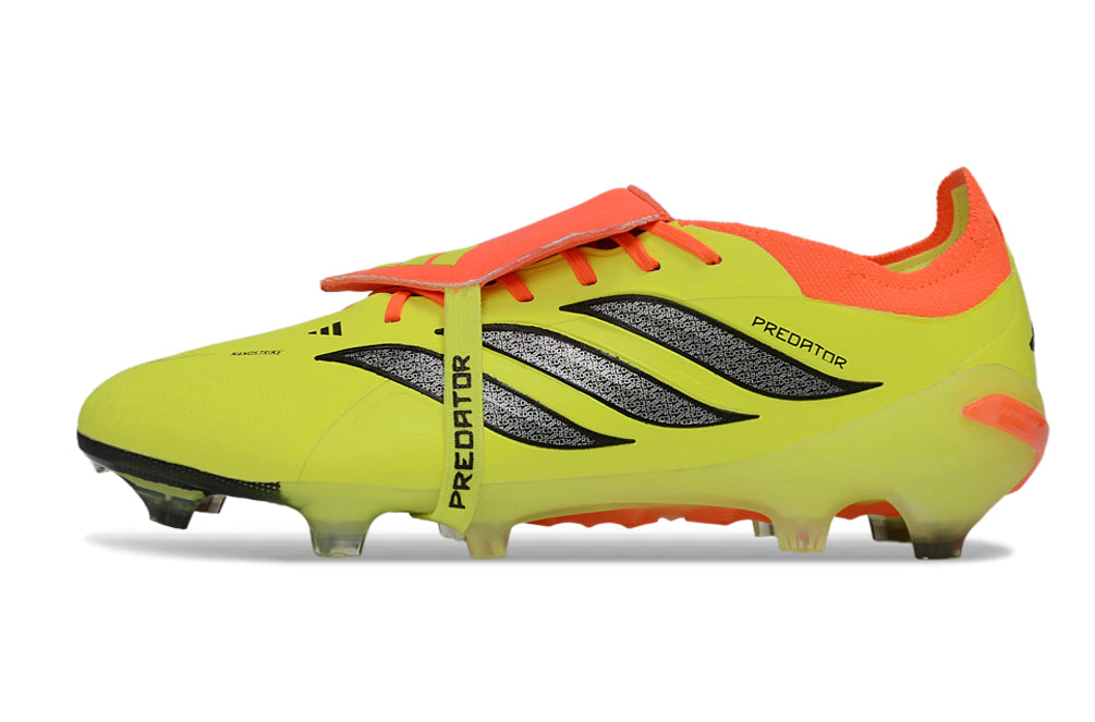 Chuteira Adidas Predator Tongue 26 Elite FG - Amarelo/Laranja