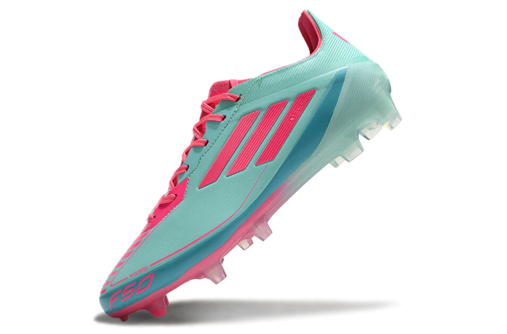 Chuteira Adidas F50 X Campo - Azul/Rosa