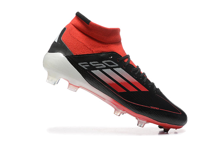 Chuteira Adidas F50 Elite Mid Campo - Preto/Vermelho/Branco
