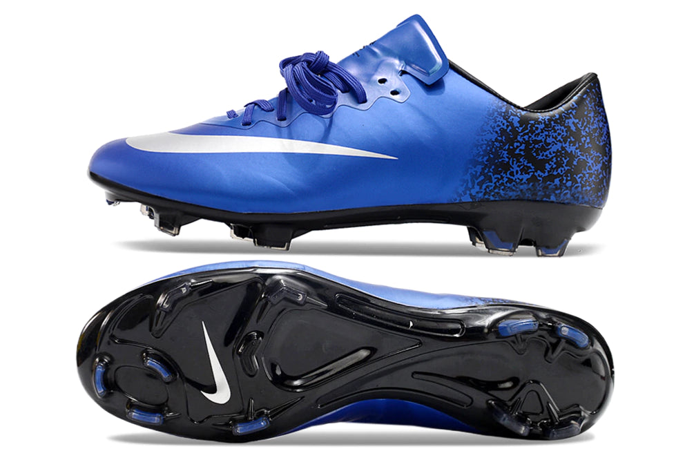 Chuteira Nike Mercurial Vapor 10 FG - Azul/Preto