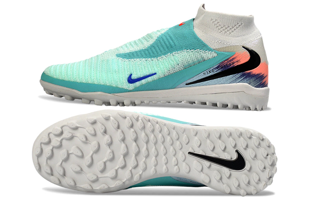 Chuteira Nike Phantom ReactX 6 Pro Botinha Society TF - Azul