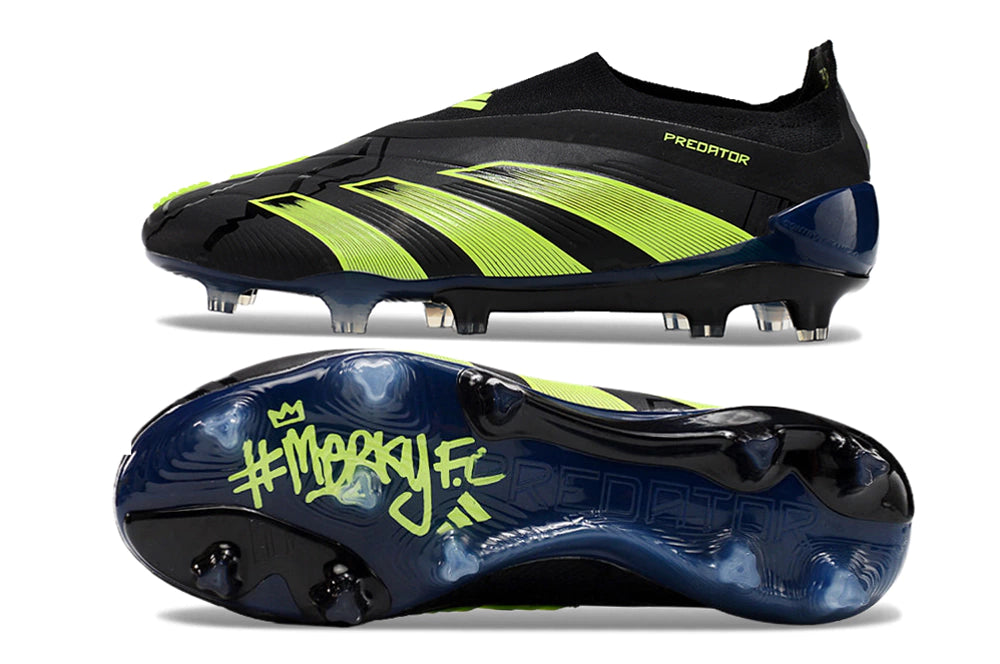 Chuteira Adidas Predstrike Elite Laceless Campo - Preto/Verde