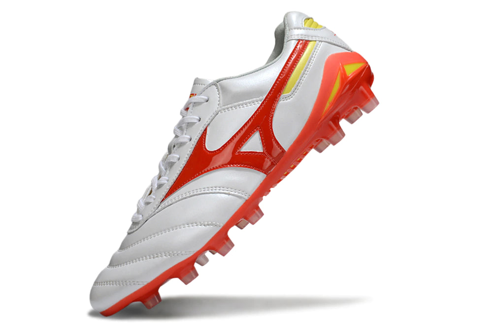 Chuteira Mizuno Morelia Neo Campo - Branco/Vermelho