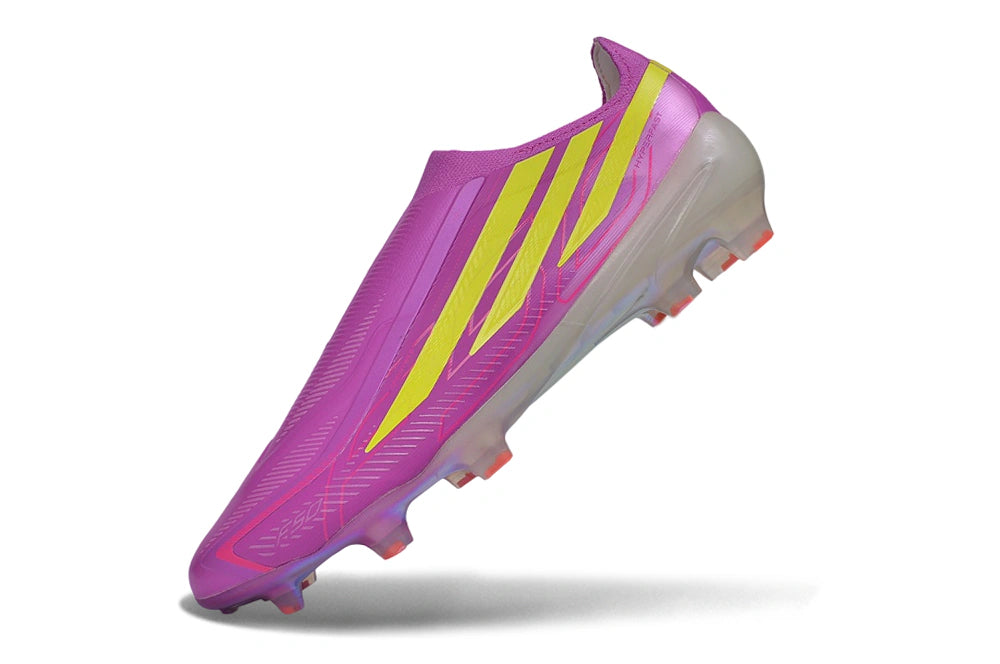 Chuteira Adidas F50 Hyperfast Laceless FG - Rosa