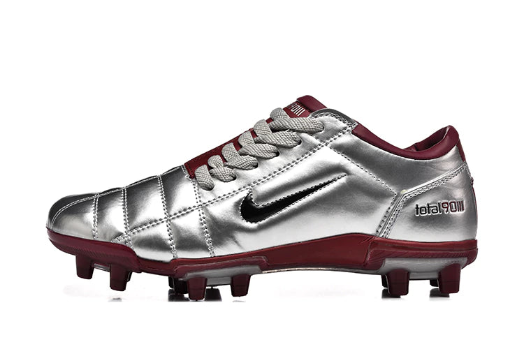 Chuteira Nike Total 90 Campo - Prata/Vermelho